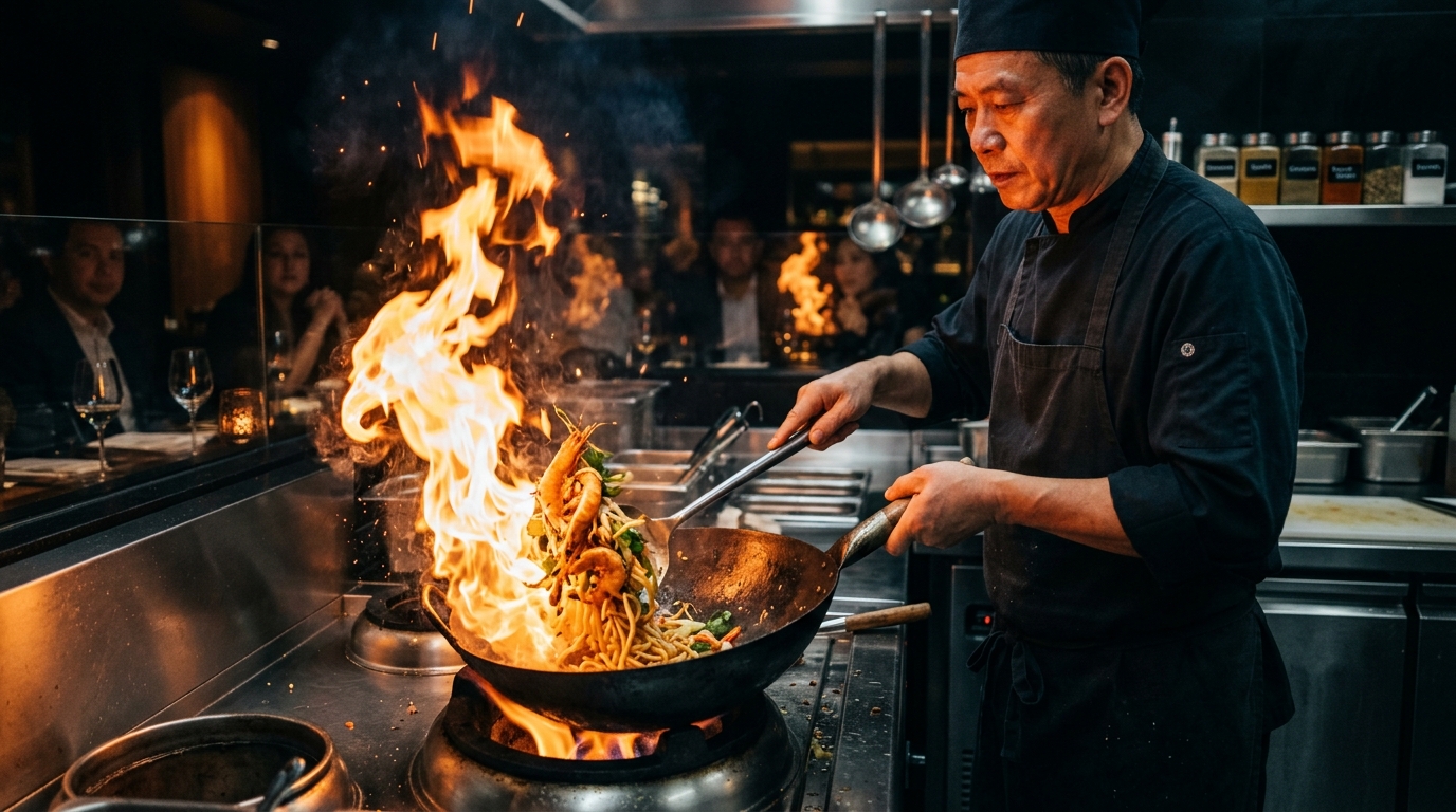 Chef Dewi Sartika di Stasiun Wok Rempah
